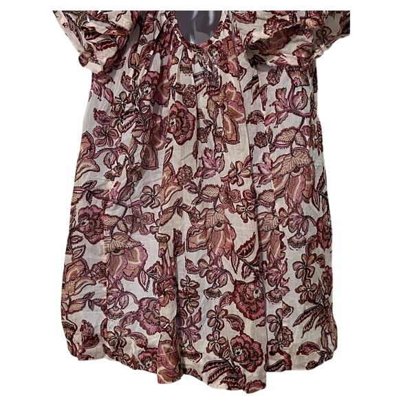 FREE PEOPLE WOMENS TOP KAUAI GETAWAY COTTON IVORY COMBO BOHO SIZE SMALL NEW - Picture 9 of 15